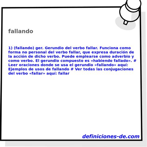 fallando en español|fallando significado.